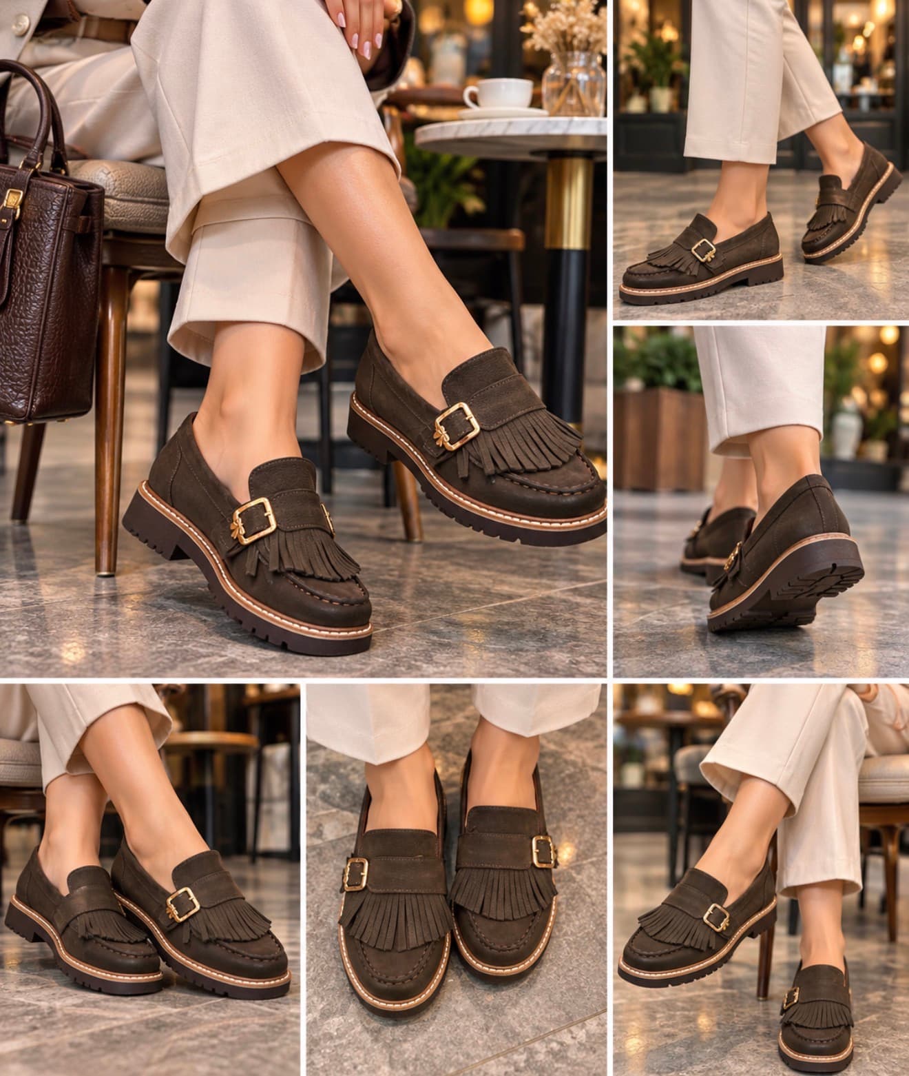 Deri loafer